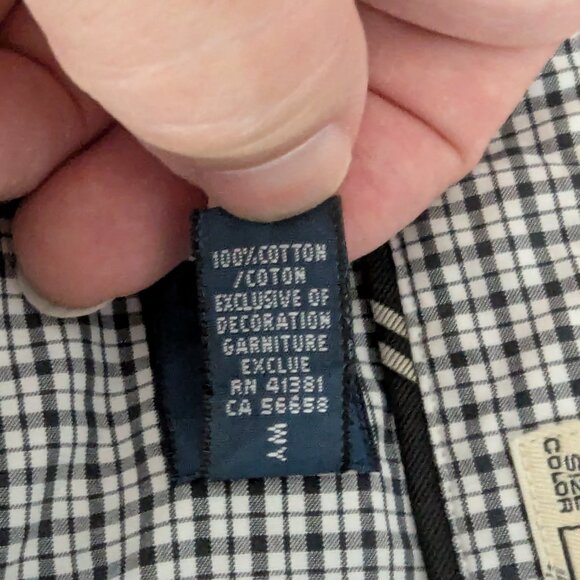 Vintage Ralph Lauren Black and White Check Shirt Button Down Men's - Size XL - Picture 11 of 15